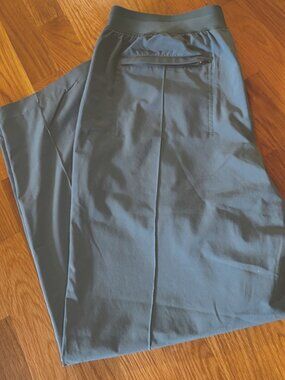Athleta Brooklyn heights straight leg pants sz12 ocean teal pull on athleisure